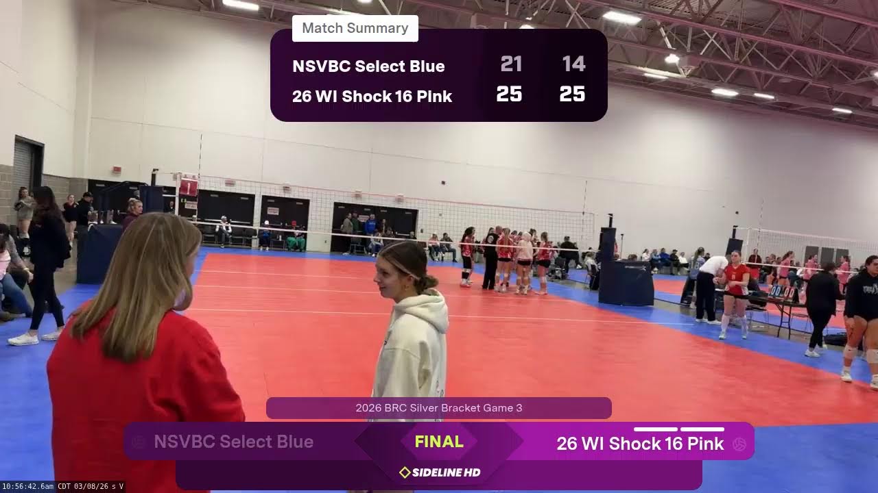 26 WI Shock 16 Pink vs. NSVBC Select Blue (2026.03.08)