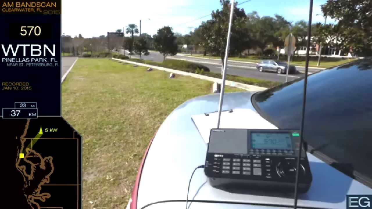 Local AM Bandscan for Tampa/ Clearwater, FL (2015)