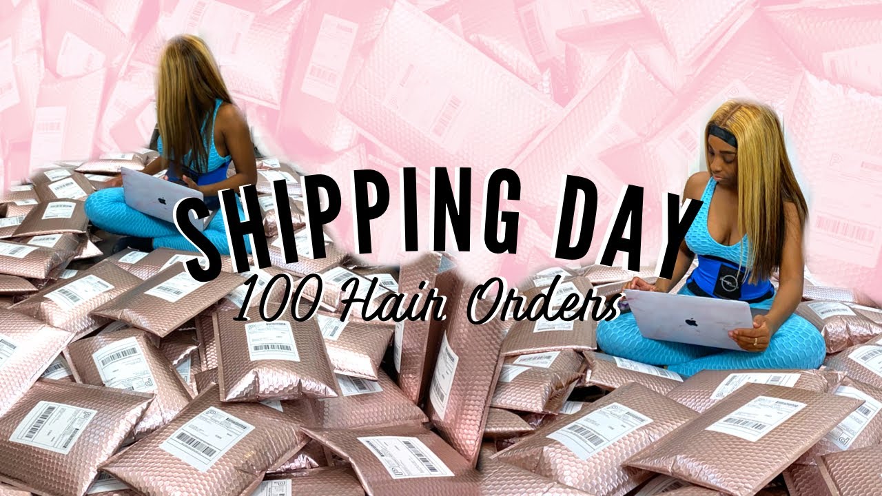 HOW I PACKAGE & SHIP 100 HAIR ORDERS ! | ENTREPRENEUR VLOG | Blink Beauty Co.