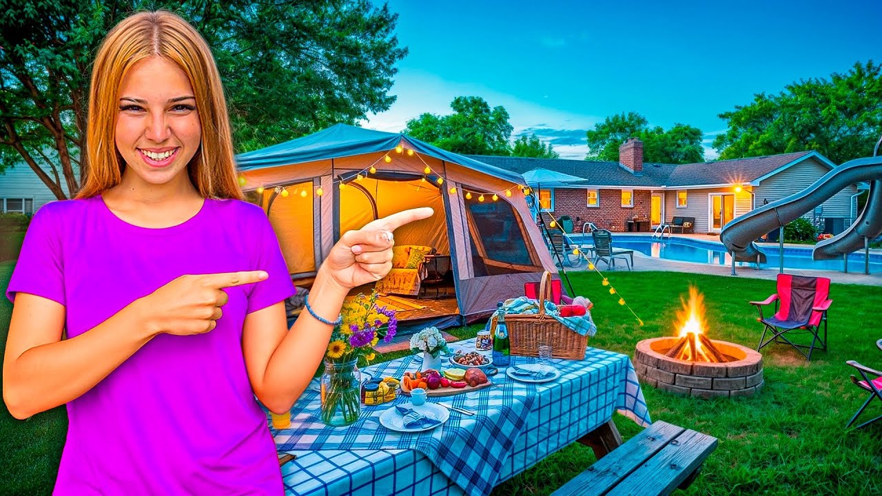 24 HORAS ACAMPANDO EN MI JARDÍN / El mundo de Indy