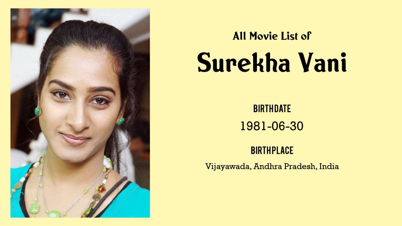 Surekha Vani Movies list Surekha Vani| Filmography of Surekha Vani
