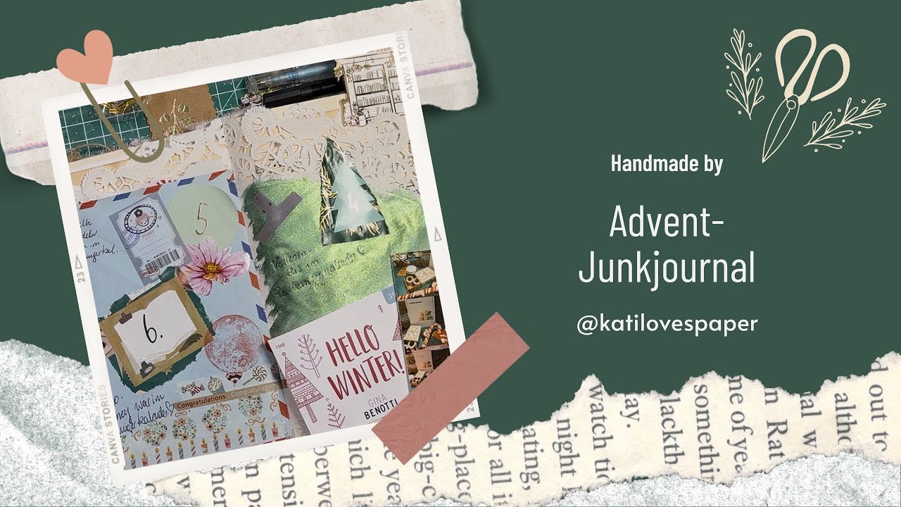 Adventskalender im Advent-Junkjournal 💚 Teil 1