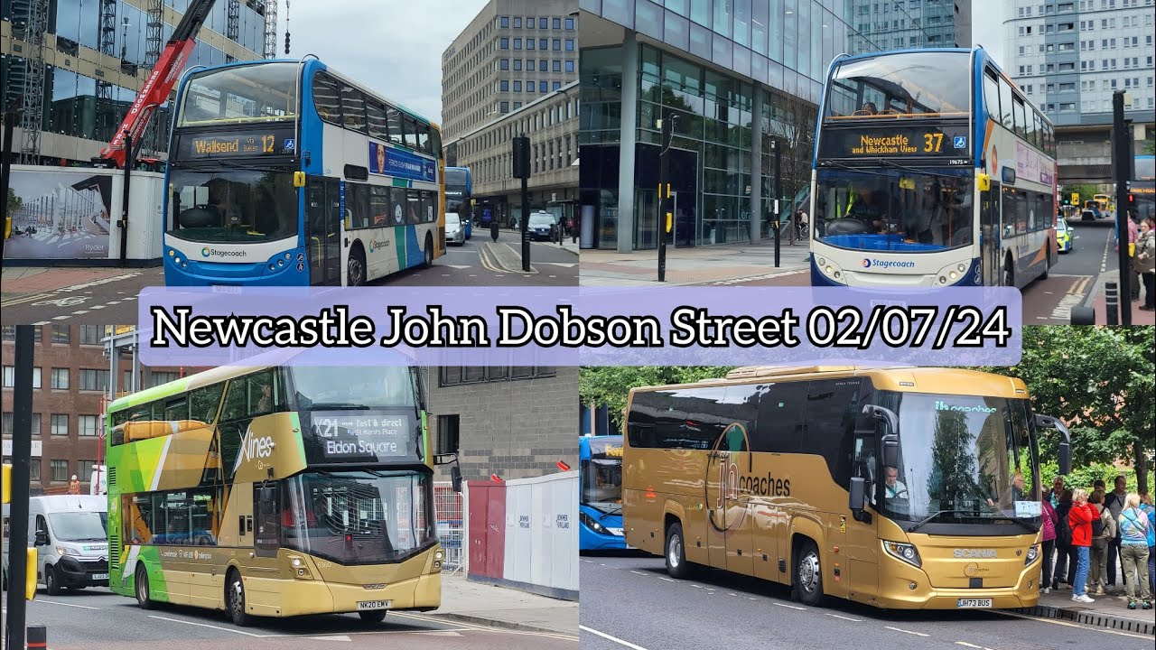 Buses at Newcastle John Dobson Street | 02/07/24