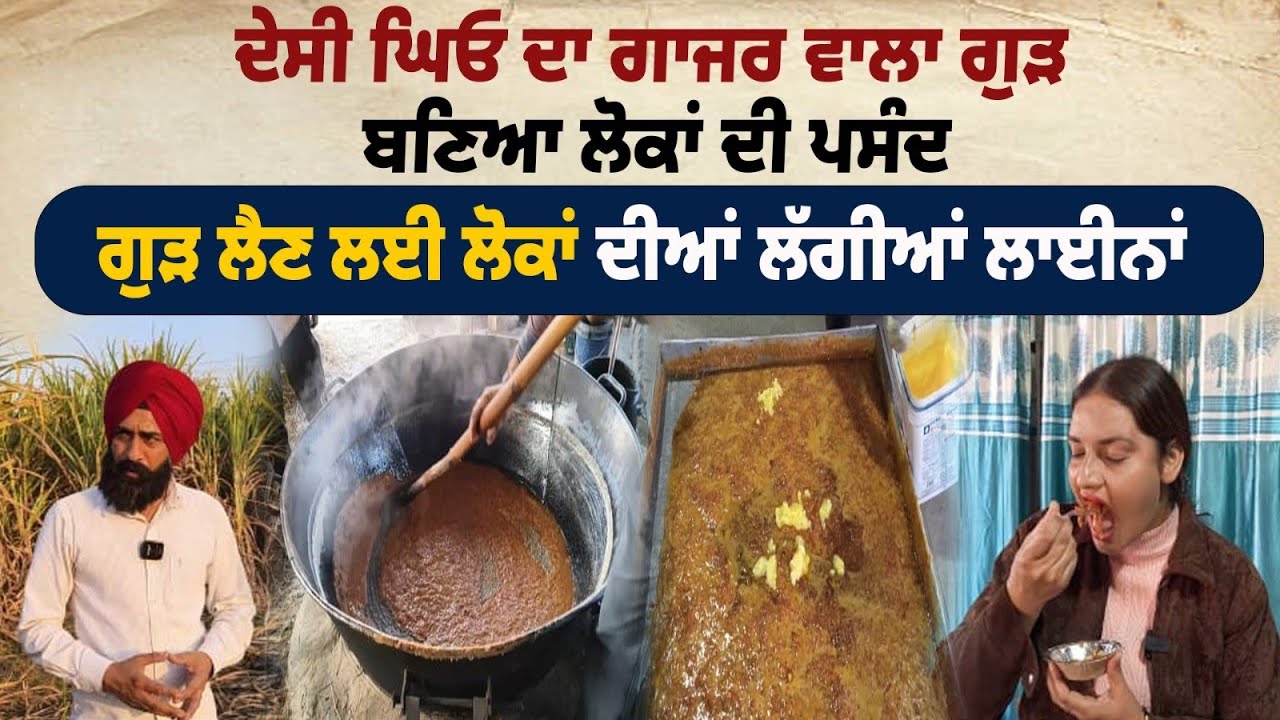 ਦੇਸੀ ਘਿਓ ਦੇ ਗਾਜਰ ਵਾਲੇ ਗੁੜ ਦੇ ਚਾਰੇ ਪਾਸੇ ਚਰਚੇ | Viral Jaggery | Punjabi Food | Amazing Punjab 