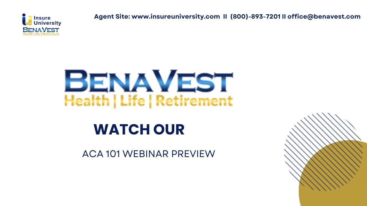 ACA 101 Training Webinar | Learn How to Sell ACA Plans with Confidence