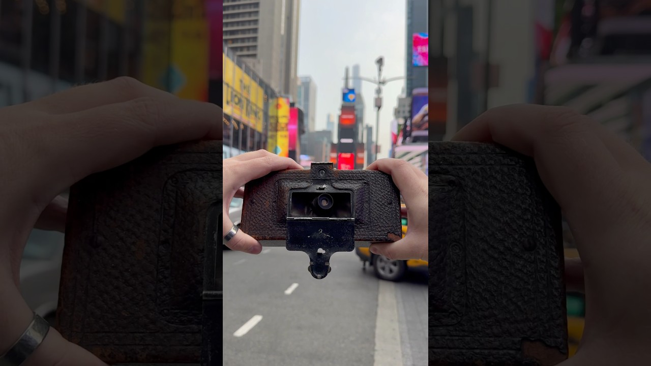 New York On A 130 Year-Old Panoramic Film Camera 🗽🎞️ #expiredfilmclub #newyork #shorts #fyp