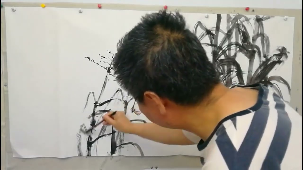我是这样画写意玉米的。东亮写意花鸟创作系列12。分享我的快乐