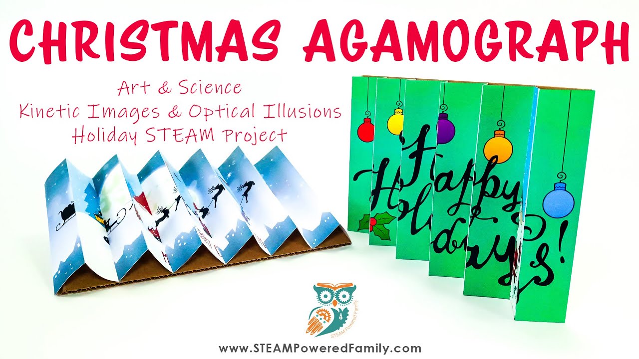 Simple Christmas Agamograph STEAM Project - Kinetic Image and Optical Illusion Craft