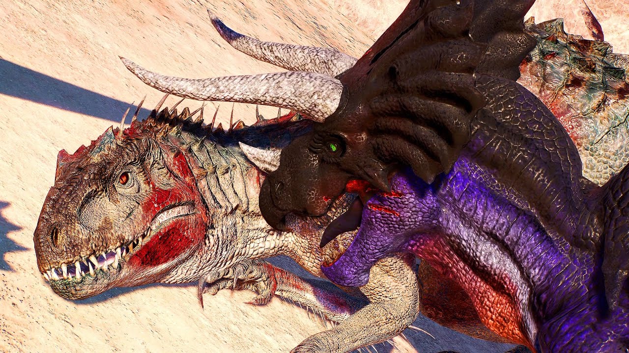 ULTIMASAURUS VS ALL LARGE CARNIVORES BATTLE ROYALE (JURASSIC WORLD EVOLUTION 2)