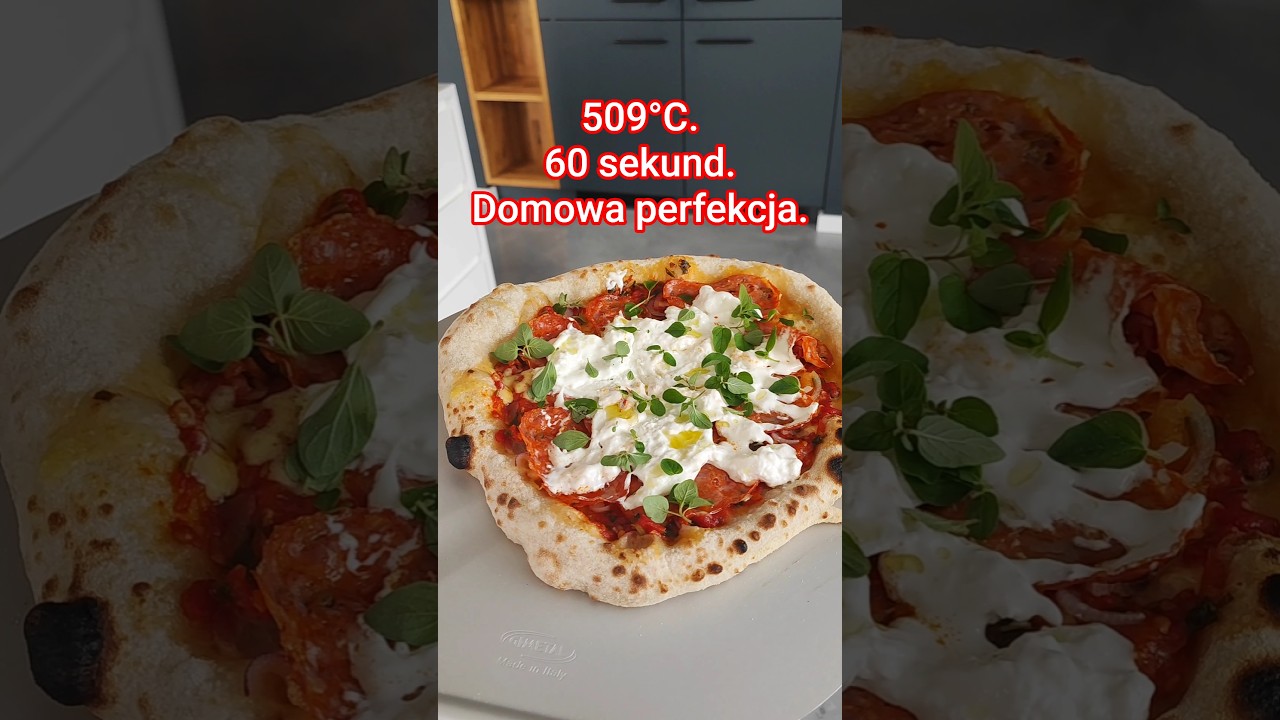 Pizza w 60 sek. 509°C w domowym Effeuno i składniki z ogródka. 