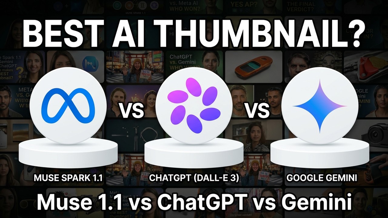 Which AI Makes The Best Thumbnails? Meta vs ChatGPT vs Gemini