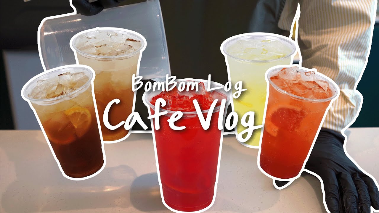 ENG) cafe 🌼BOMBOM🌼 | 🍋청량한 저당 음료 모음🍹 | cafe vlog✨ | 음료제조영상☀️
