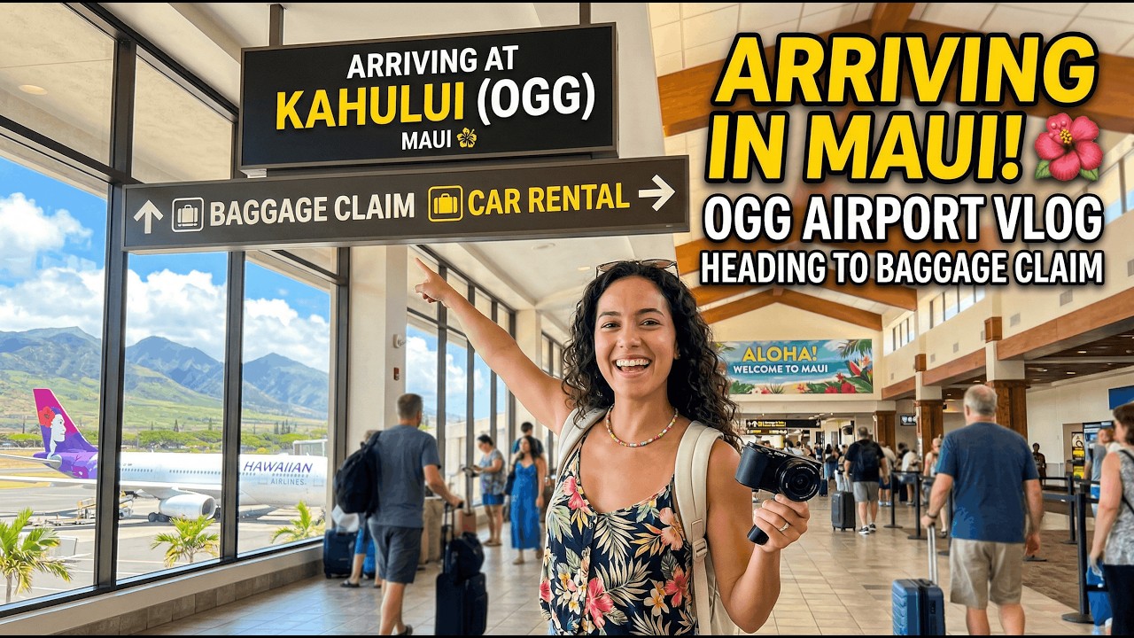 Arriving at Kahului Airport - Maui, Hawaii and Going to The Baggage Claim