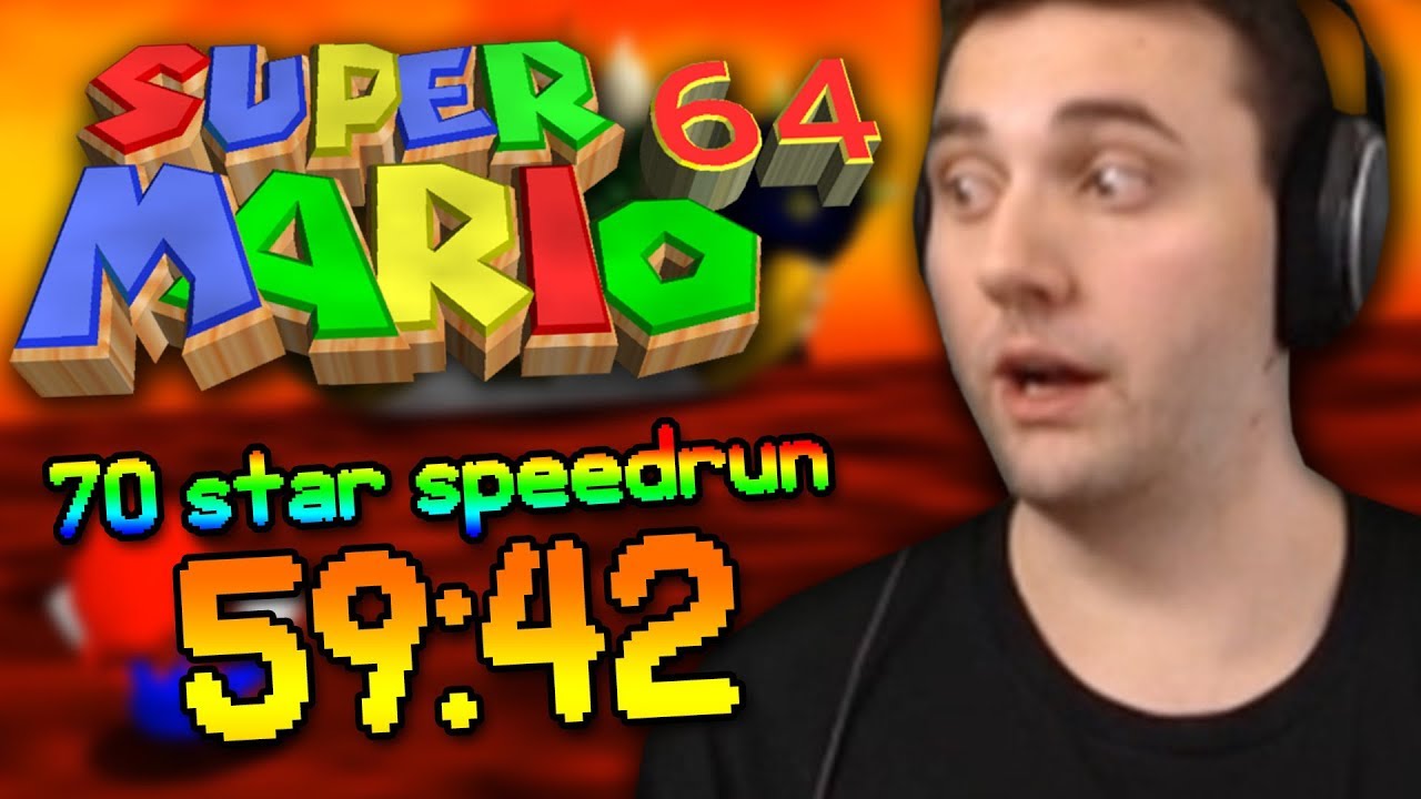 Super Mario 64 - What A Mess - 70 Star Speedrun in 59:42