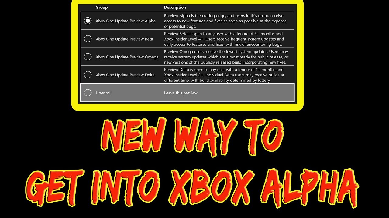 Recent Update To The Xbox Insiders Program | Xbox One Alpha