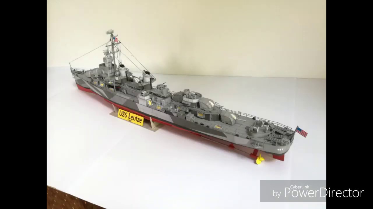 Kartonowy model - USS Leutze - 1/200 - Modelik [Paper model]