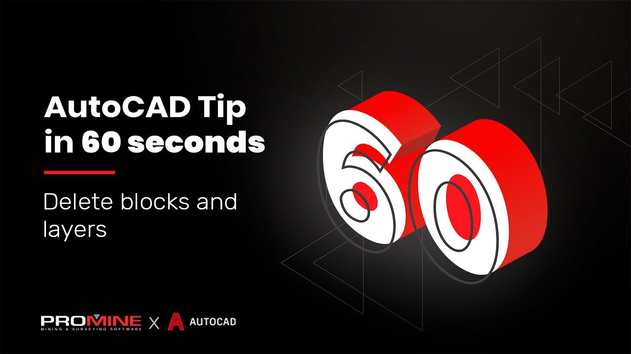 Delete blocks and layers (PURGE) | AutoCAD Tips in 60 Seconds