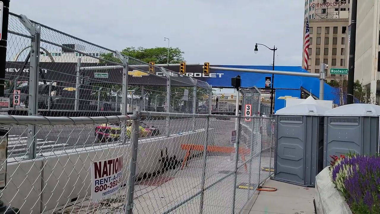 2025 IMSA Detroit practice T3 and brake zone