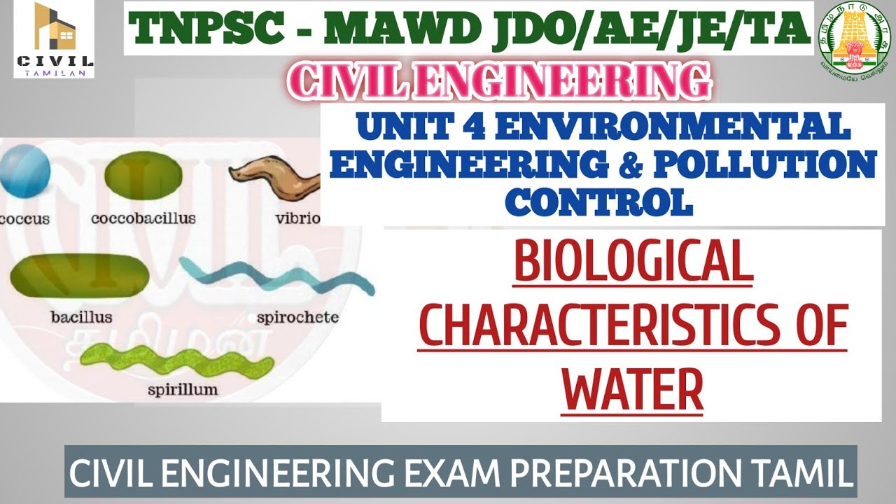 EVE 4 |BIOLOGICAL CHARACTERISTICS OF WATER| TNPSC AE 2023
