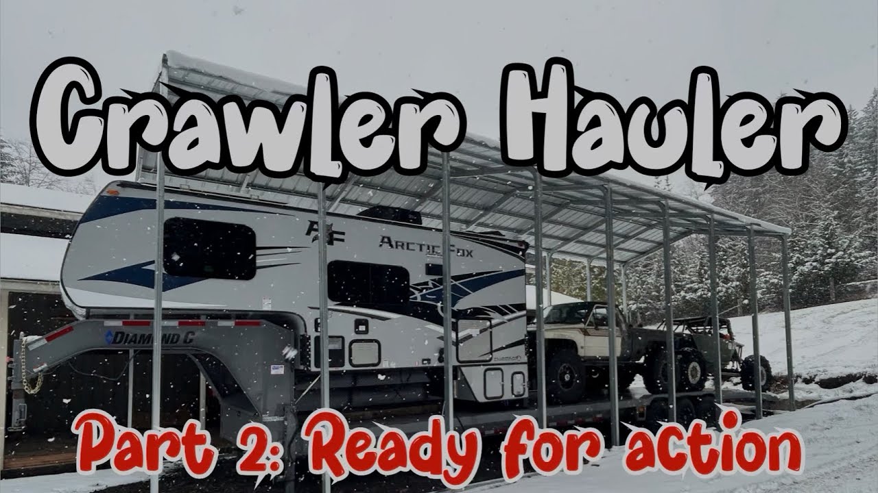 Part 2 Crawler hauler build diamond c gooseneck arctic fox 1150 camper, new sponsor mytee products!!