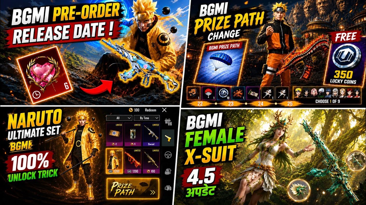 🔥 Gem Transfer | M4 Tidal Pre-Order | Naruto Ultimate Spin | Next Prize Path | BGMI X-Suit 4.5 Up...