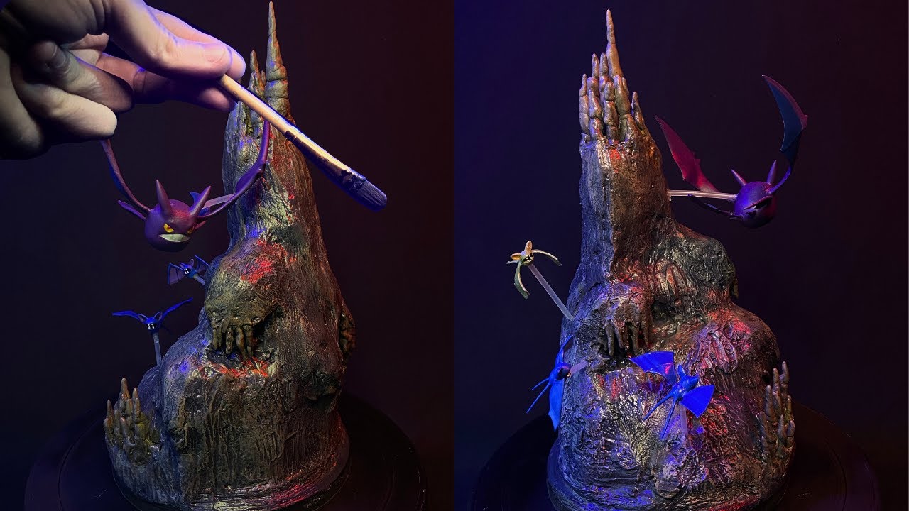 I made a Crobat Statue - Pokemon Diorama