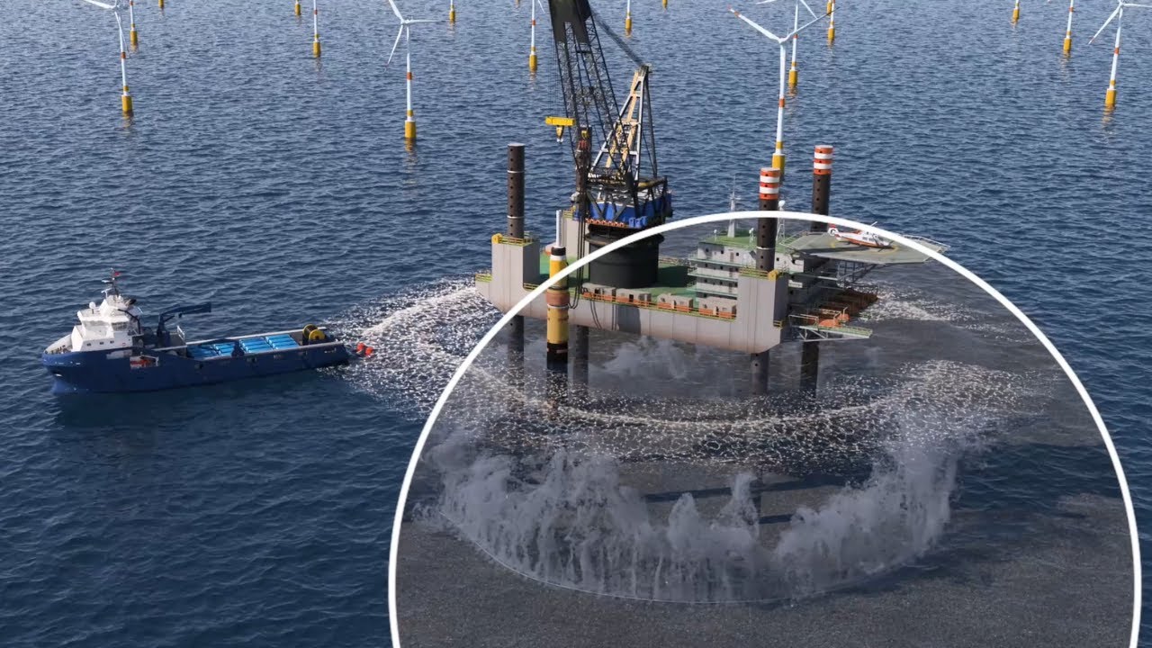Aggreko oil-free air compressors in bubble curtain applications for offshore wind