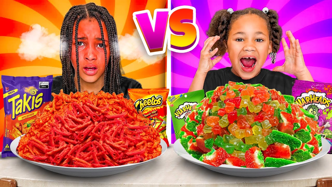 SPICY VS SWEET FOOD CHALLENGE 🌶️