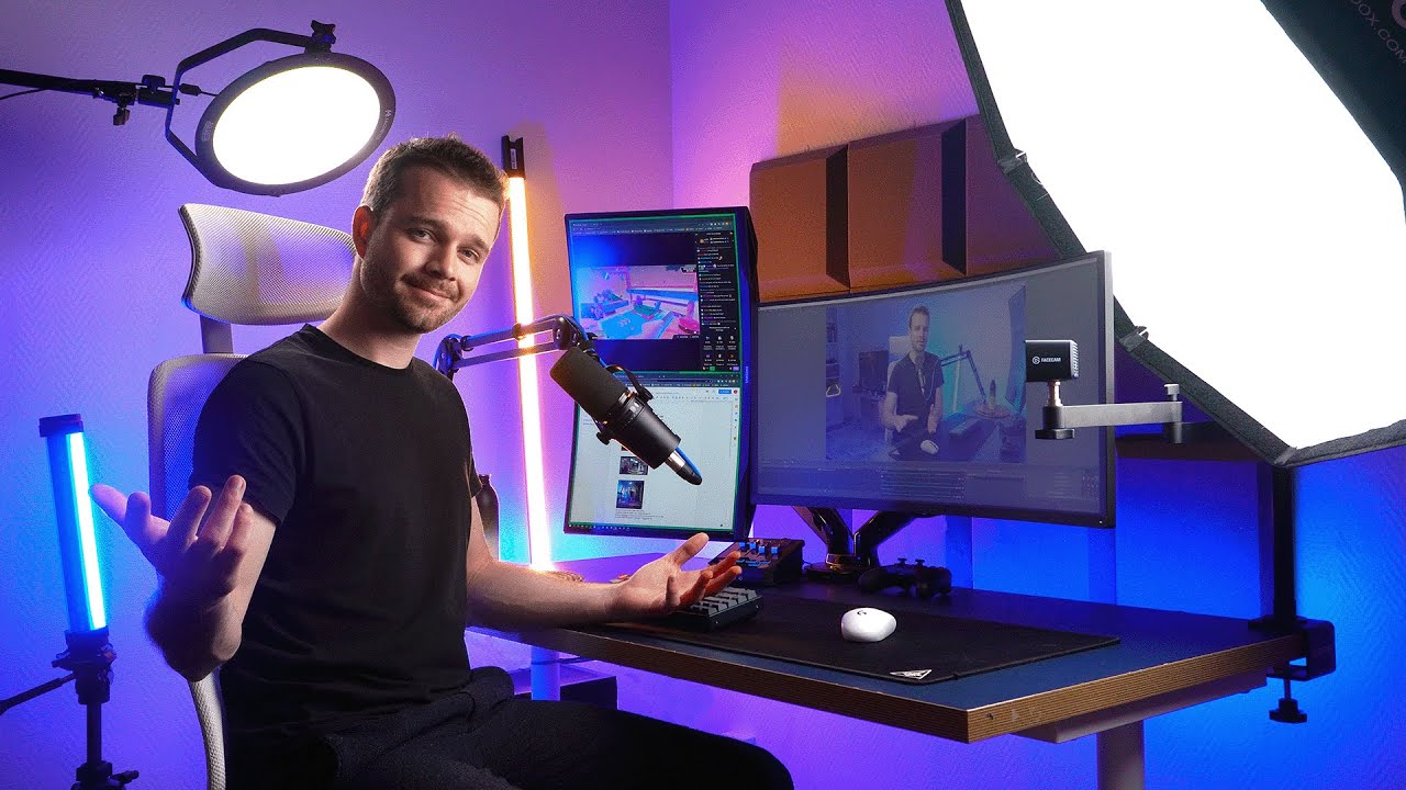 Mon Setup YouTube de Rêve | Comment je filme mes vidéos (Shure MV7, Godox, ...)