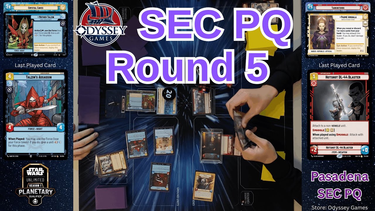Talzin Yellow Force vs SEC Padmé Tarkintown | Swiss Rd 5 | Pasadena SEC PQ | Star Wars Unlimited