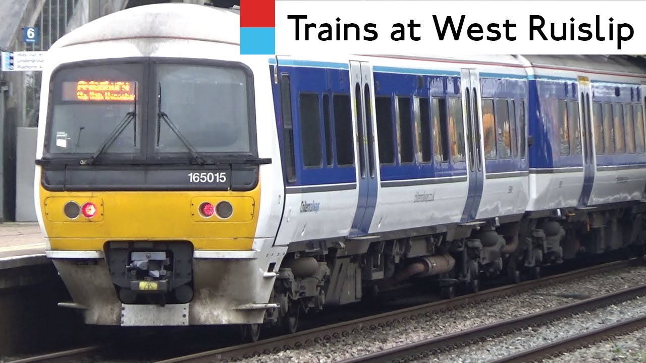 London Underground Central Line And Chiltern Trains At West Ruislip