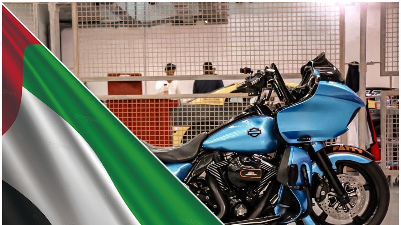 #رايد_الإمارات :#هارلي فرع #دبي من أجمل ما رأت عيني !! و #دراجة_نارية بتعديل فخم !! #harleydavidson