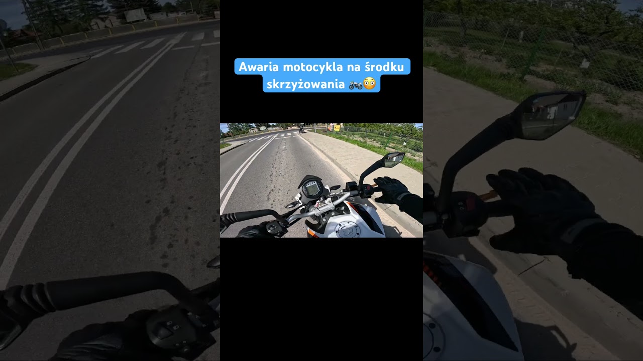Awaria motocykla na środku skrzyżowania 🏍️😳 #motopasja #honda #awaria #problem #ktm #motovlog