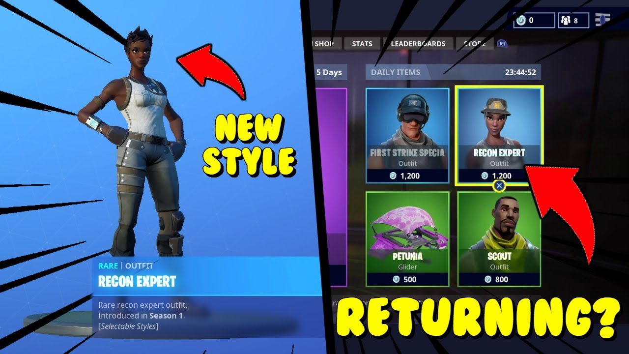 RARE RECON EXPERT SKIN RETURNING? Recon Expert NEW STYLE in Fortnite