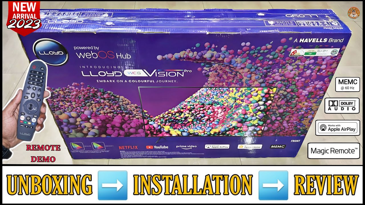 LLOYD 43PS850E 2023 || 43 Inch 4k WCG VISION PRO Webos Smart Tv Unboxing And Review || LLOYD WCG TV