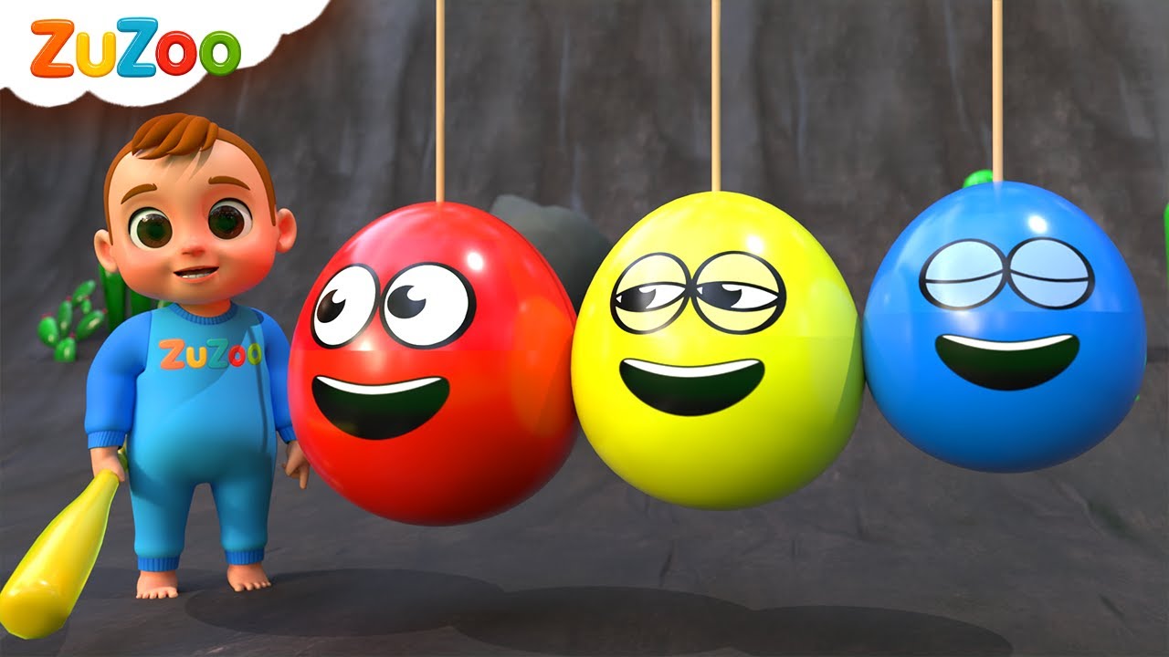 Zu Explores Colorful Surprise Eggs | Yes Yes Playground Song | ZuZoo Nursery Rhymes & Kids Songs