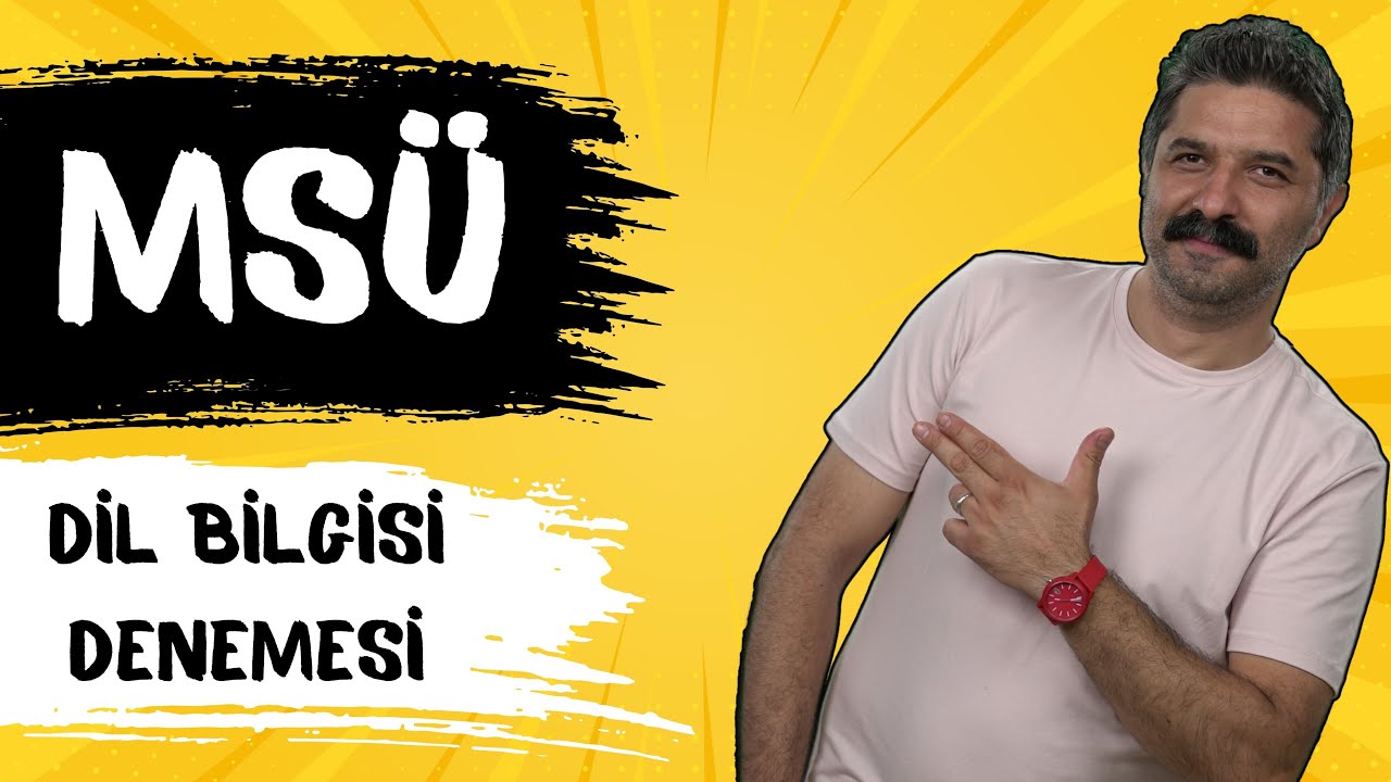 MSÜ / Dil Bilgisi Denemesi / RÜŞTÜ HOCA