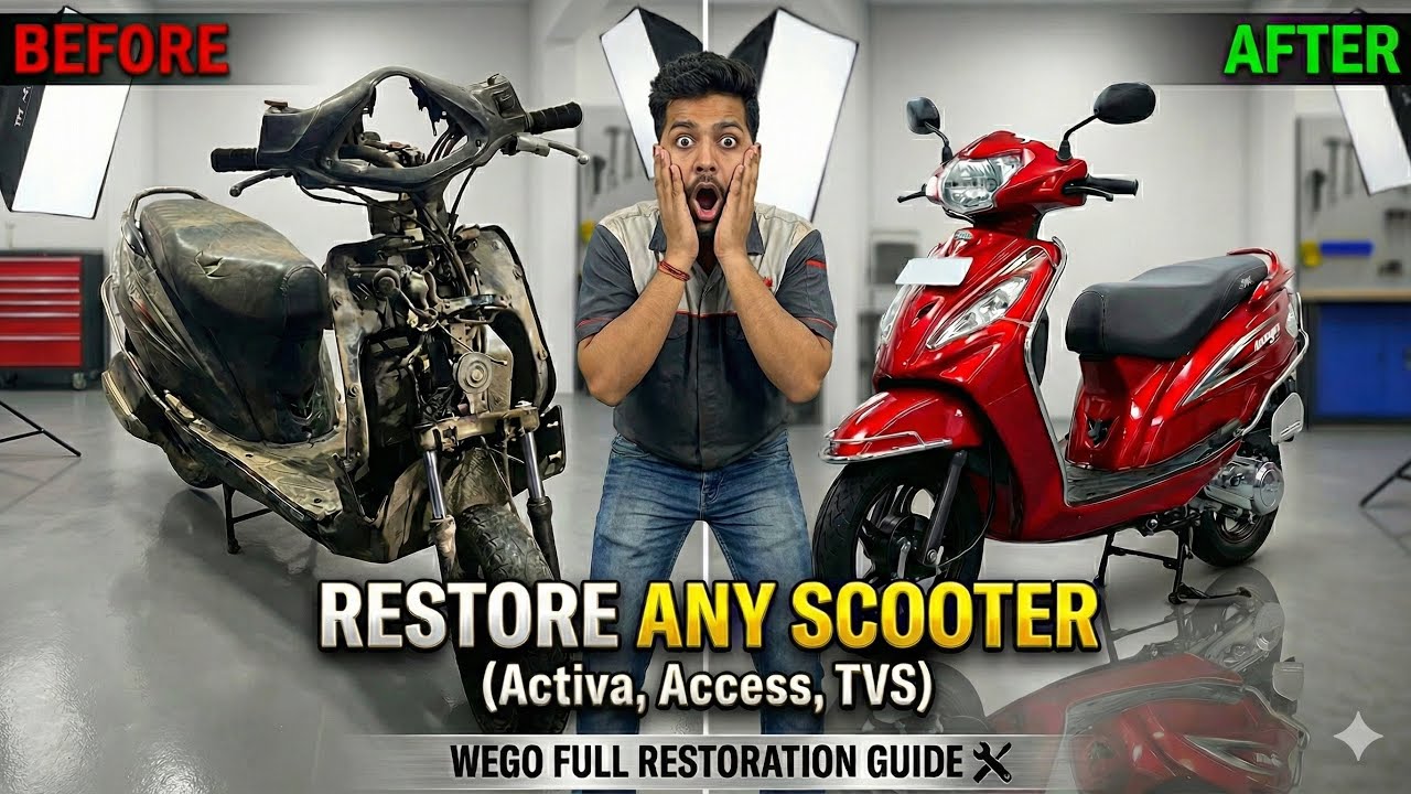 🔧 Restore ANY Scooter (Activa, Access, TVS) | Wego Full Restoration Guide DIY 😱🔥
