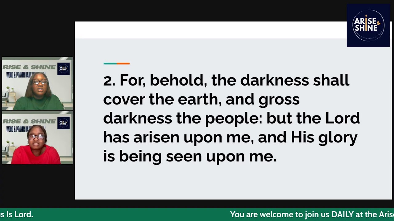 ARISE & SHINE DAILY DEVOTIONAL || SATURDAY FEB 28TH || CHILDREN INTERCESSION