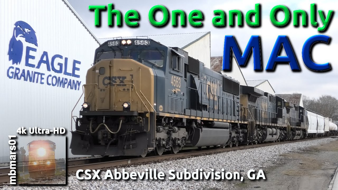 [7K][4k] The One and Only MAC, CSX Trains on the Abbeville Subdivision, GA 02/01/2020