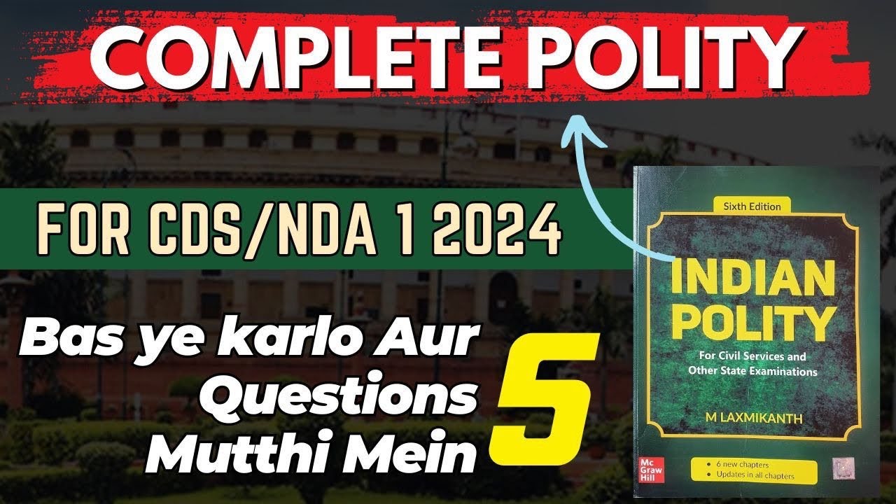 Most asked Polity Questions CDS 1 2024 Last minute Revision || CDS GS Important Topics Nda