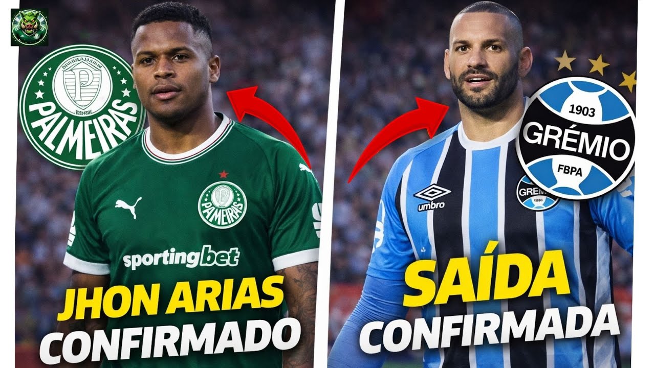 JHON ARIAS CONFIRMADO?!! WEVERTON NO GREMIO E JOGO PALMEIRAS E SANTOS!! - (PAUTA VERDE)