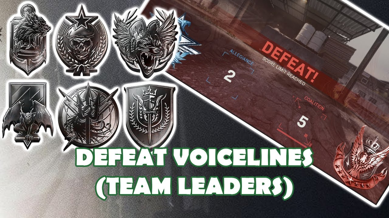 Call of Duty: Modern Warfare - Team Leaders "Defeat" Voicelines