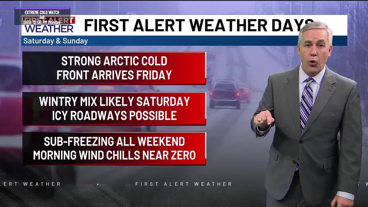 Strong arctic cold front arrives Friday in Central Texas