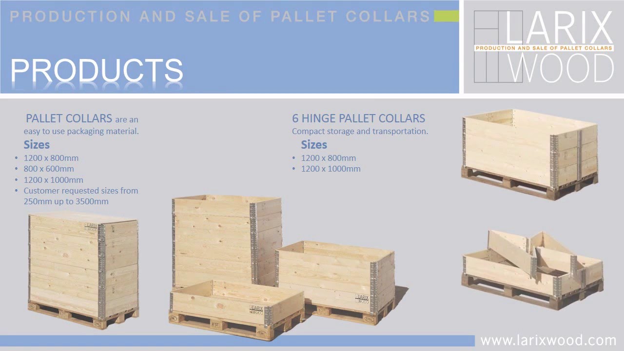 LARIX WOOD - Wooden Pallet Collars | Palettenaufsatzrahmen | Koka pale&scaron;u apmales