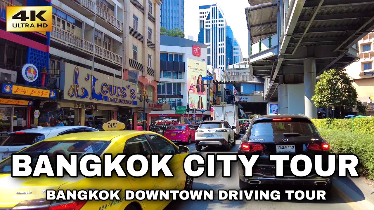 Bangkok Downtown Driving Tour | Asok - Nana - Phrom Phong 🇹🇭 Thailand 4K