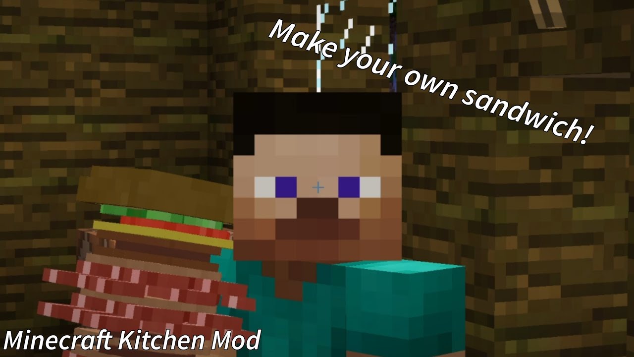 Minecraft - Kitchen Mod Review & Showcase | YOU CAN MAKE YOUR OWN SANDWICH! (Retro Mod Review)