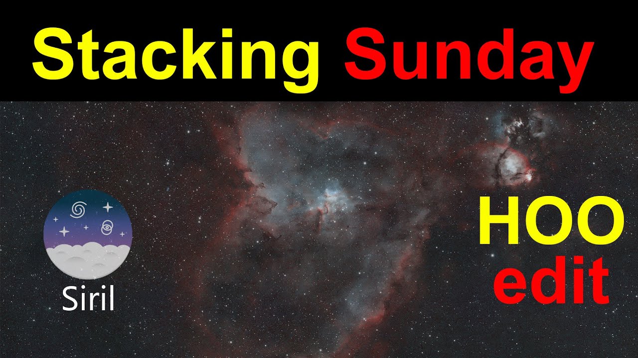 Stacking Sunday 2: Stacking the Heart Nebula in a HOO palette using Siril and Photoshop.