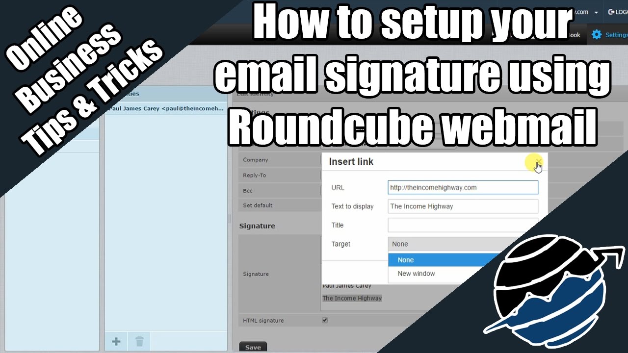 How to setup your email signature using Roundcube webmail