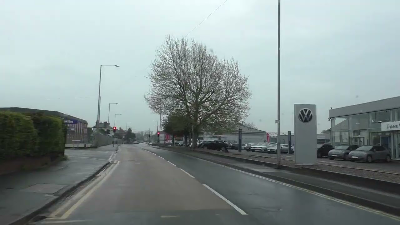 Driving On Tudor Way, Bromyard Road, St Johns & Tybridge Street, Worcester England 30th April 2023
